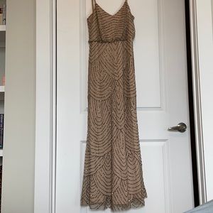 Adrianna Papell Champagne Sequin Dress
